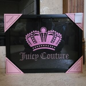 Juicy Couture Wall Art 🎀 Juicy Crown w/Rhinestones Shadow Box 🎀